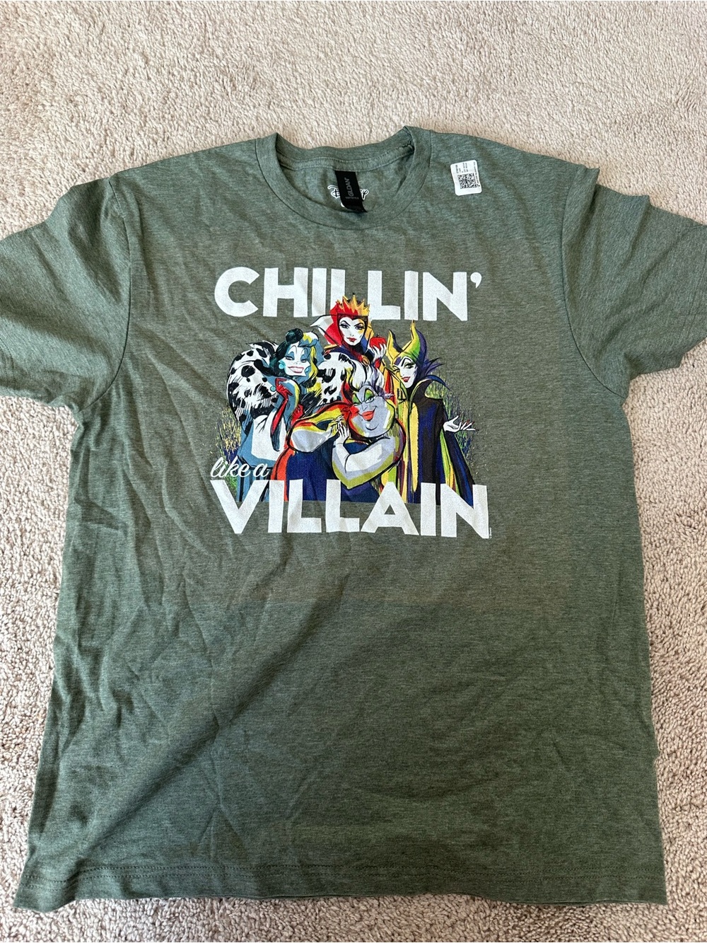 Disney Olive Green 'Chillin' Like a Villain' Short-Sleeve Tee